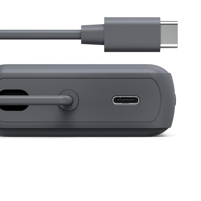 HAMA Външна батерия &bdquo;Travel&ldquo; с кабел, 10000mAh, 2 изхода: 2x USB-C, антрацит