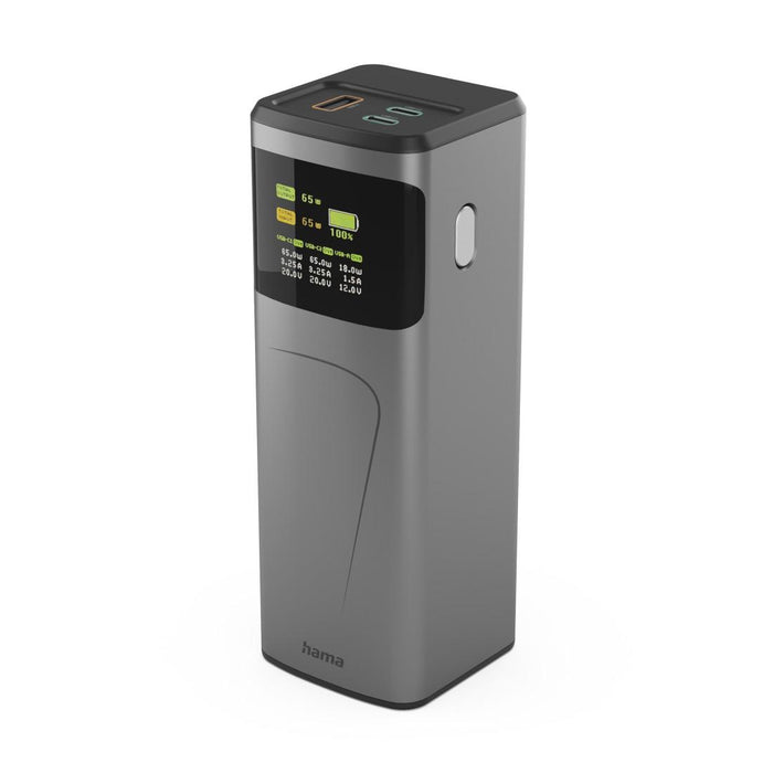 HAMA Външна батерия &ldquo;High Power&rdquo;, 65 W, 20000 mAh, 2x USB-C, USB-A, Fast Charging