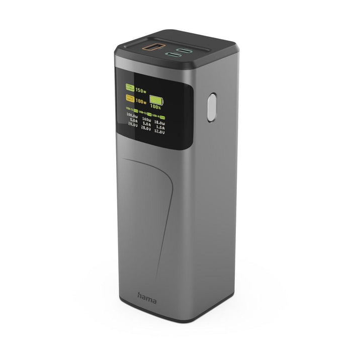 HAMA Външна батерия &ldquo;High Power&rdquo;, 150 W, 24000 mAh, 2x USB-C, USB-A, бързо зареждане