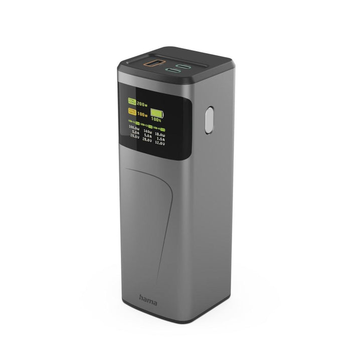 HAMA Външна батерия &bdquo;High Power&ldquo;, 200 W, 24000 mAh, 2x USB-C, USB-A, бързо зареждане