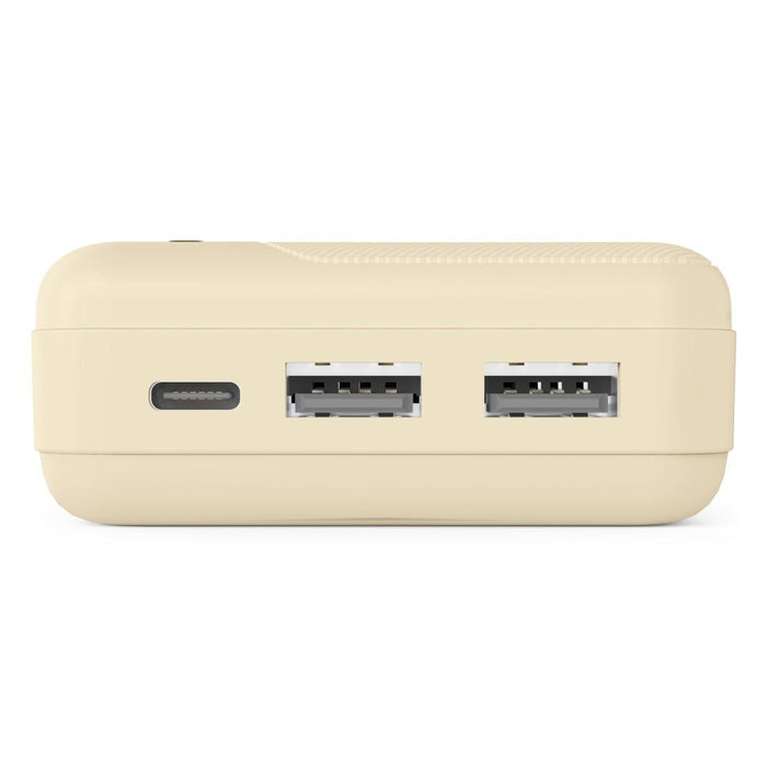 HAMA Външна батерия "Pocket 20", 20000 mAh, Изходи: 2x USB-A, бежов