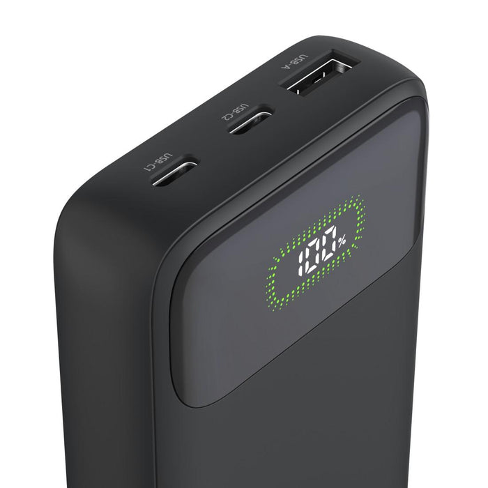HAMA Външна батерия "PD10-W20", 10000 mAh, 3 изхода: 2 x USB-C, USB-A, Бързо зареждане