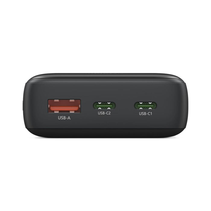 HAMA Външна батерия "PD10-W20", 10000 mAh, 3 изхода: 2 x USB-C, USB-A, Бързо зареждане