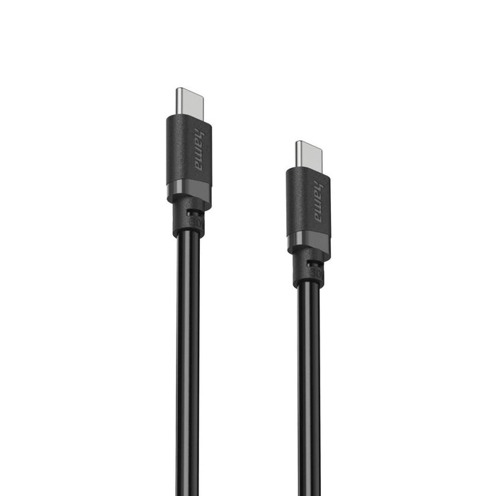 HAMA Кабел USB-C мъжко&ndash; USB-C мъжко, 60 W, 1 m, черен