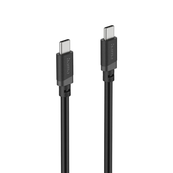 HAMA Кабел USB-C мъжко&ndash; USB-C мъжко, 60 W, 1 m, черен