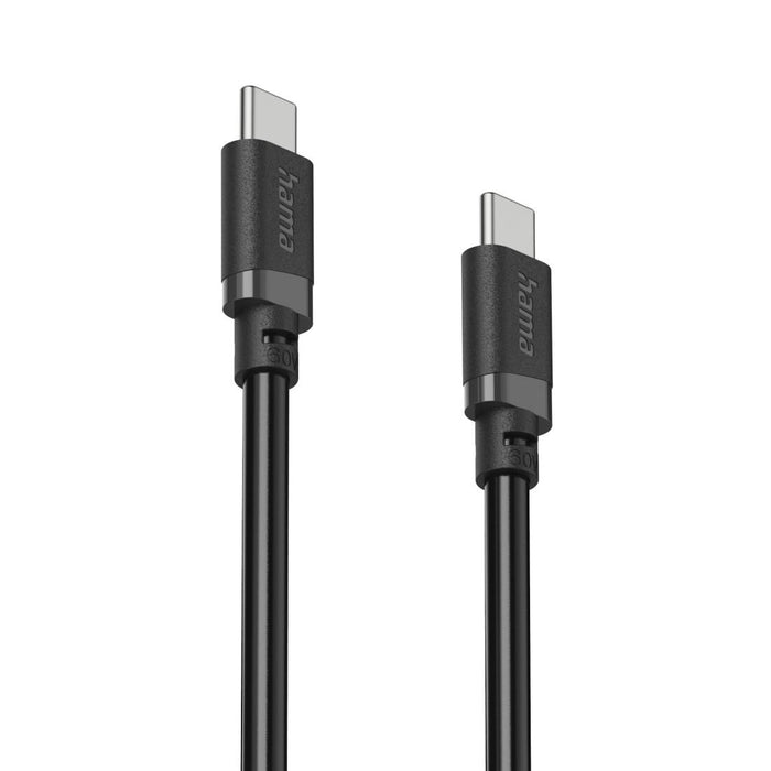 HAMA Кабел USB-C мъжко&ndash; USB-C мъжко, 60 W, 1 m, черен
