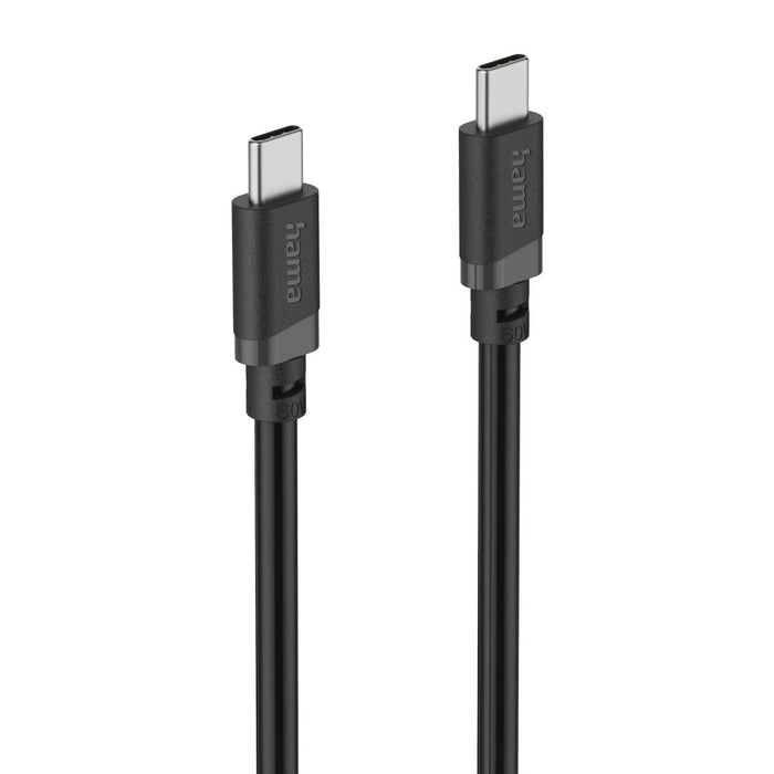 HAMA Кабел USB-C мъжко&ndash; USB-C мъжко, 60 W, 1 m, черен