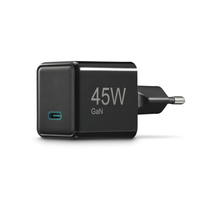 HAMA Бързо мини зарядно GaN, USB-C, PD, 45 W, черно