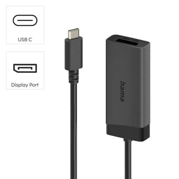 HAMA Видео адаптер, USB-C - DisplayPort / HDMI&trade;, Ultra-HD 4K@60hz