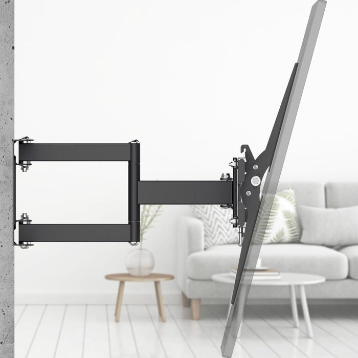 Стенна стойка за TV HAMA, 216 см (85&rdquo;), до 50 кг, въртяща се, накланяща се, издърпваща се
