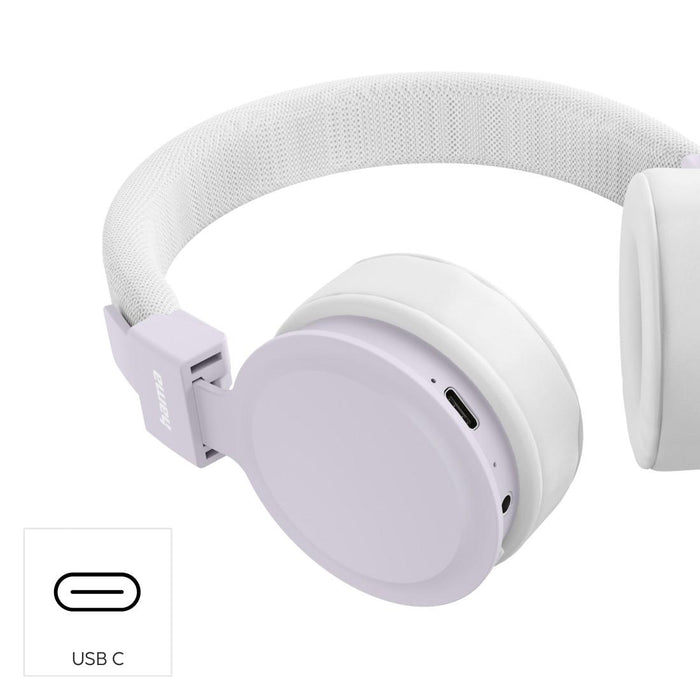 HAMA Слушалки с микрофон "Freedom Lit III"  Bluetooth, On-Ear, бял