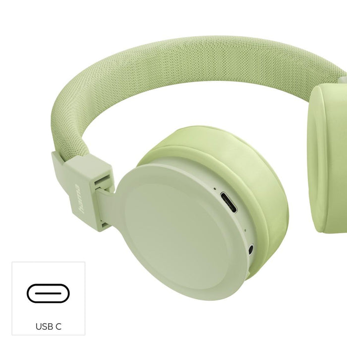 HAMA Слушалки с микрофон "Freedom Lit III"  Bluetooth, On-Ear, зелен