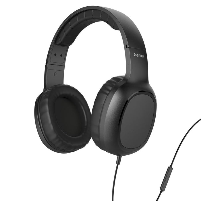 HAMA Слушалки с микрофон "Fun C", USB-C, водач за кабел от едната страна, черни