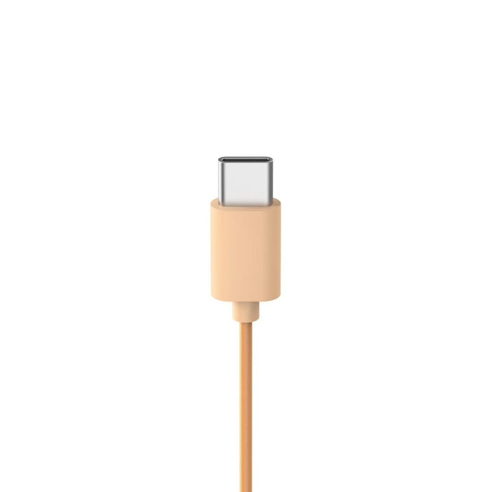 HAMA Слушалки с микрофон "Fun C", USB-C, водач за кабел от едната страна, Оранжев