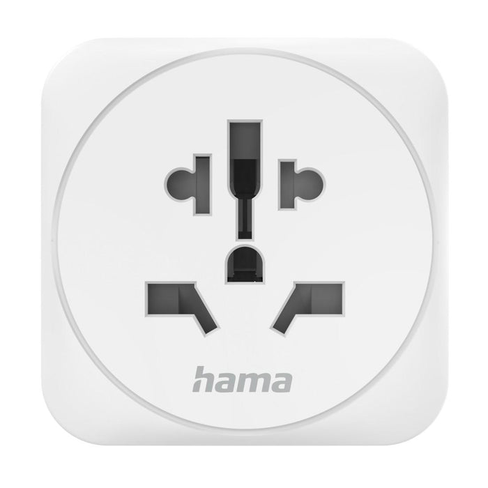 Travel Adapter тип E и F, 3-пинов, универсален, от цял свят към Европа, бял