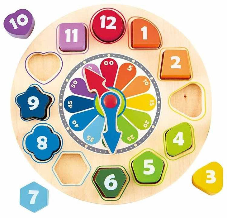 Дървен часовник и сортер HaPe International