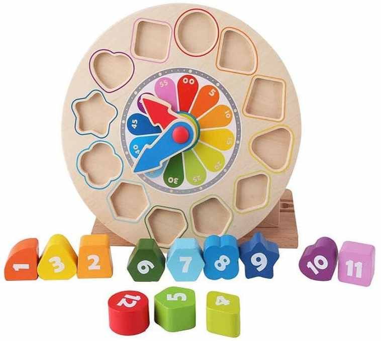 Дървен часовник и сортер HaPe International