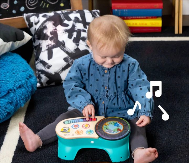 Сензорна музикална играчка HaPe International - Baby Einstain, грамофон