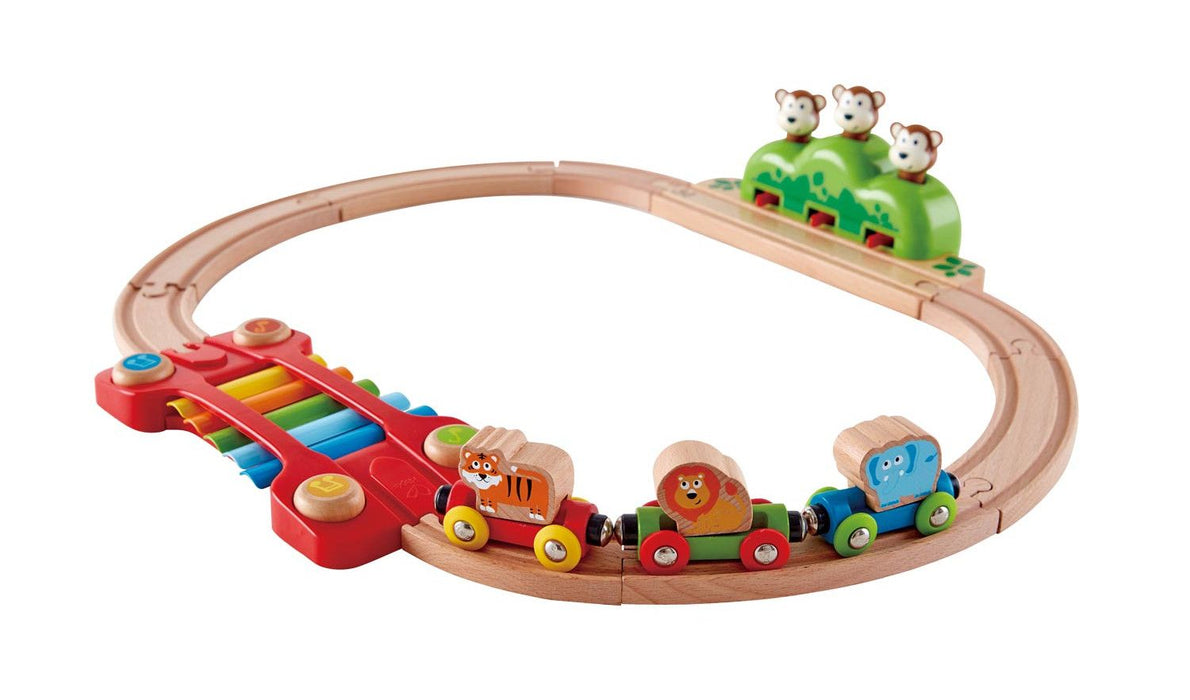 Дървена игра Hape - Железница, музикална
