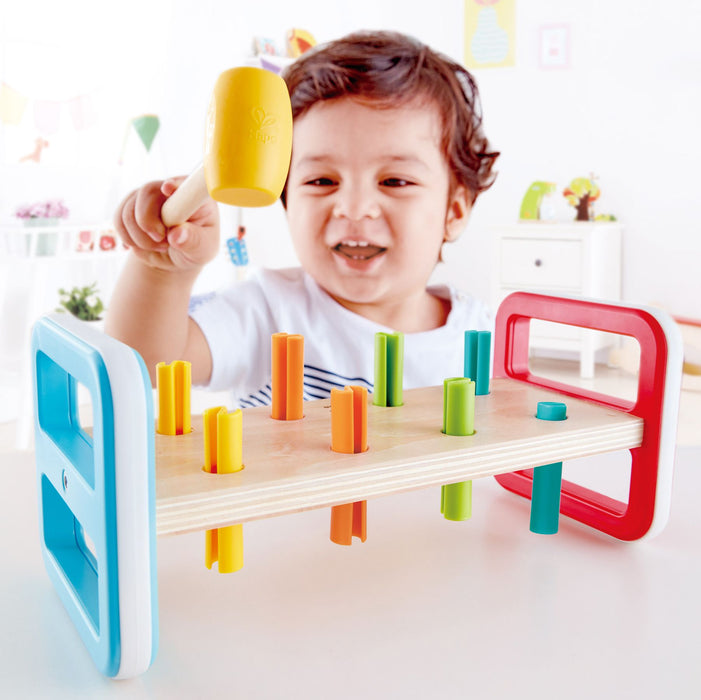 Дървена играчка с чукче Hape - Дъга