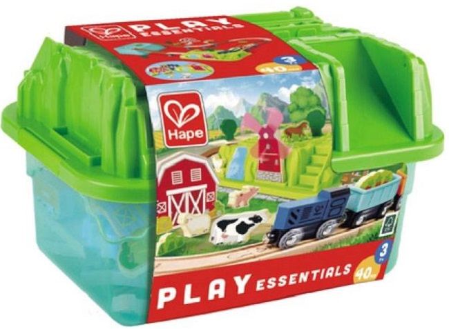 Игрален комплект Hape International - Железопътен сет, 40 части