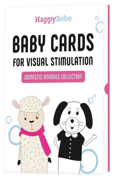 Стимулиращи карти за бебе HappyBebe - Домашни животни