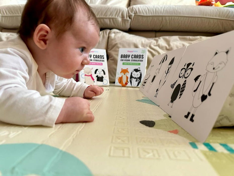 Стимулиращи карти за бебе HappyBebe - Домашни животни