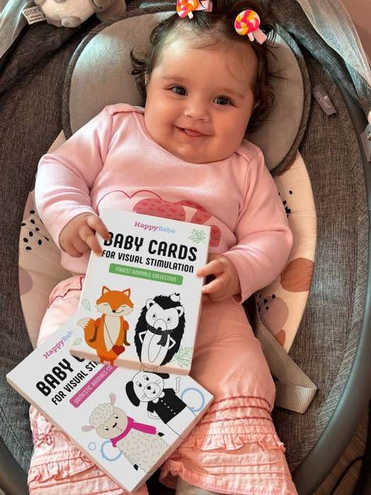 Стимулиращи карти за бебе HappyBebe - Домашни животни