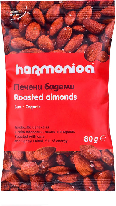 Био печени бадеми, 80 g