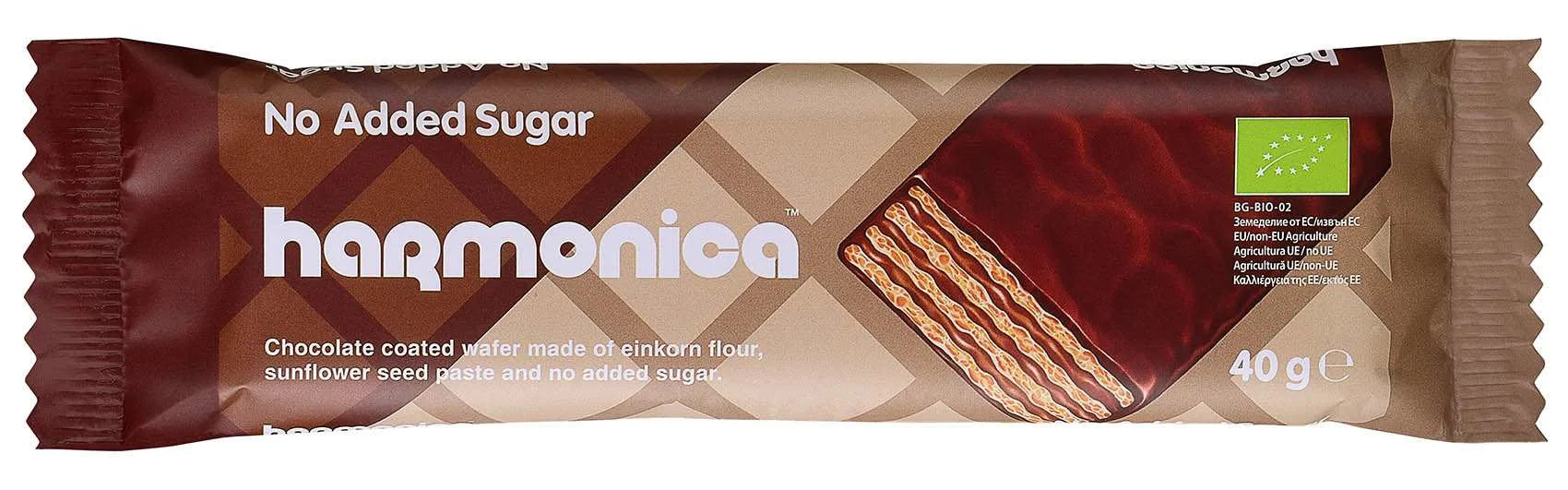 Био тунквана шоколадова вафла без захар, 40 g