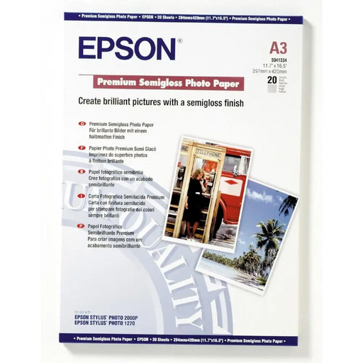 Хартия Epson Premium Semigloss Photo Paper DIN A3