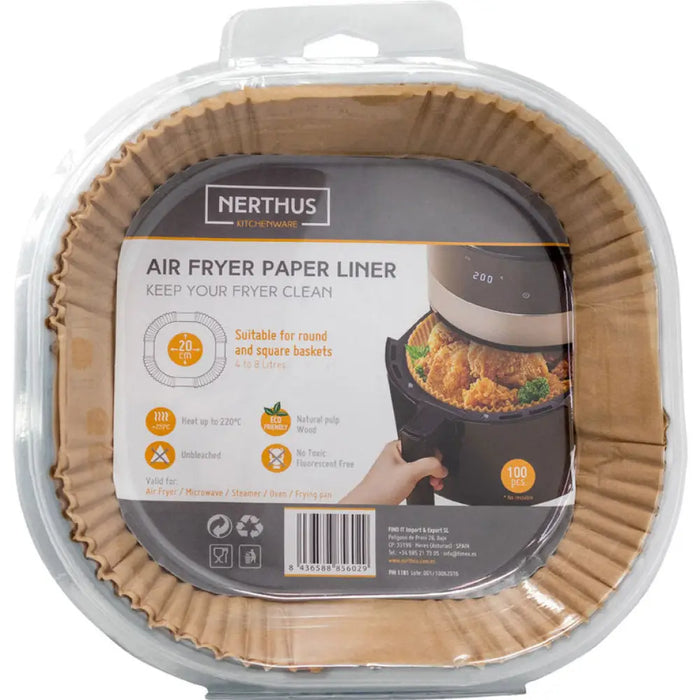 ХАРТИЕНА КОШНИЦА ЗА AIR FRYER 100 БР NERTHUS VB FIH 1181