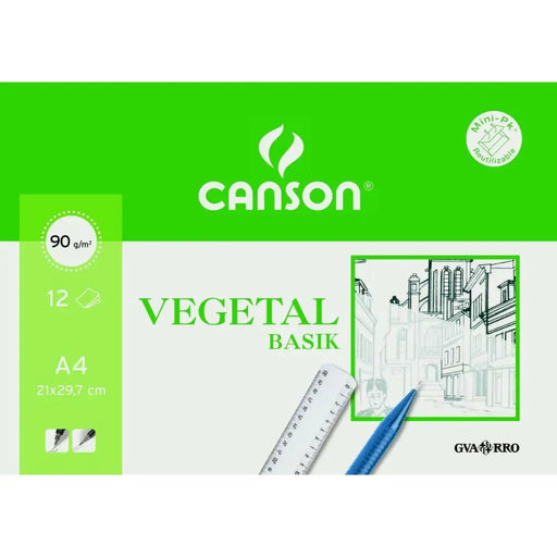 Хартия за рисуване Canson VEGETAL BASIK A4 12 Листи (20