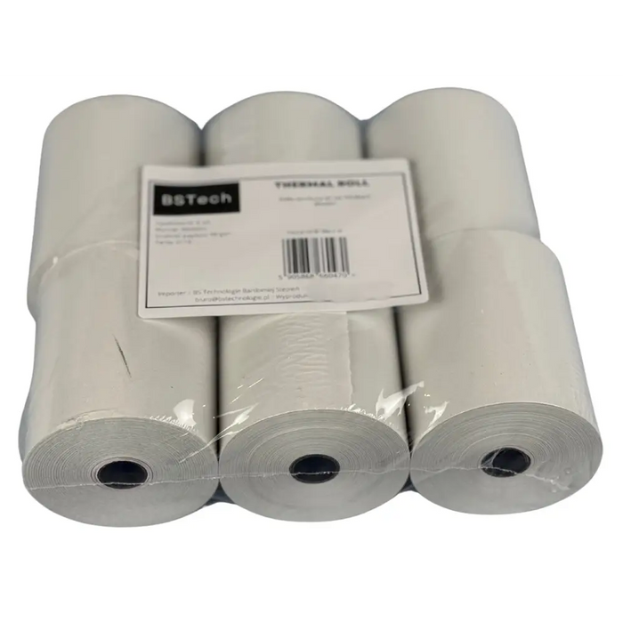 Хартия BSTech ролка за касови апарати 80х60м. Комплект от 6