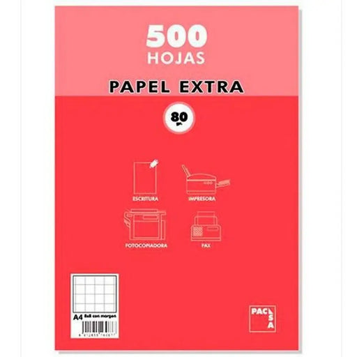 хартия Pacsa EXTRA Бял A4 500 Листи (5 броя)