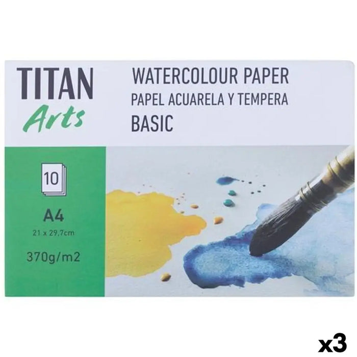 Хартия за рисуване Titan Arts BASIC A4 10 Листи (3 броя)