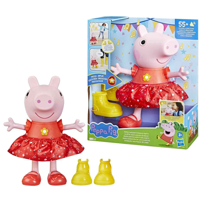 Интерактивна кукла Hasbro Peppa Pig - Muddy Puddles, 30 cm