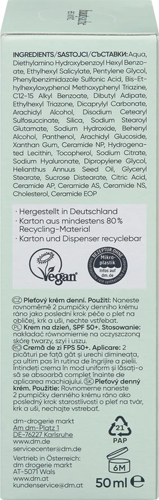 Дневен крем за лице SPF 50+, 50 ml