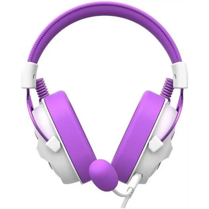 Havit H2002E - геймърски слушалки бели и лилави