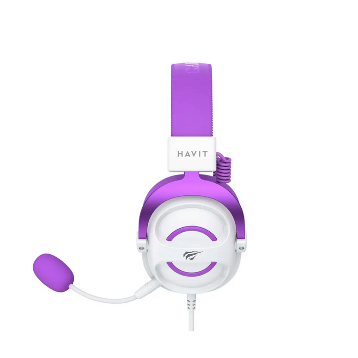 Havit H2002E - геймърски слушалки бели и лилави