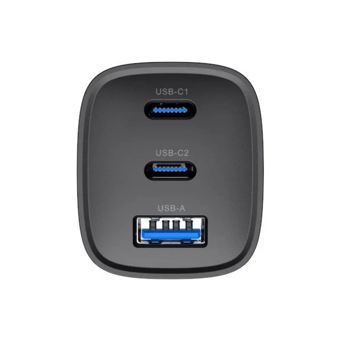 Havit UC20 - GaN 65 W трипортово зарядно за пътуване черно