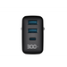 Havit UCLE001 EU - GaN трипортово зарядно 30 W черно