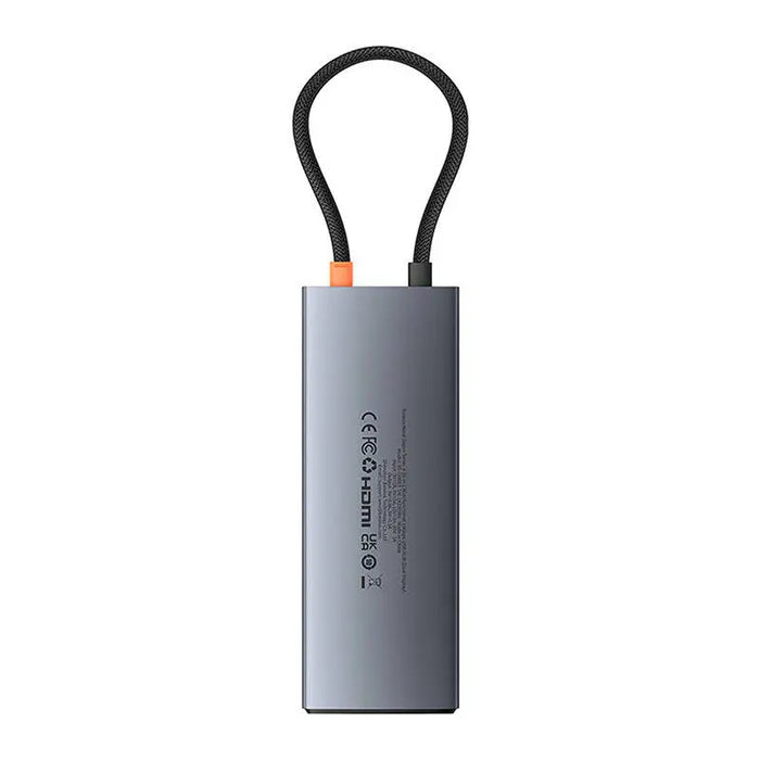 Хъб 10в1 Baseus 2x HDMI USB-C 3x USB-A RJ45 SD/TF PD сив