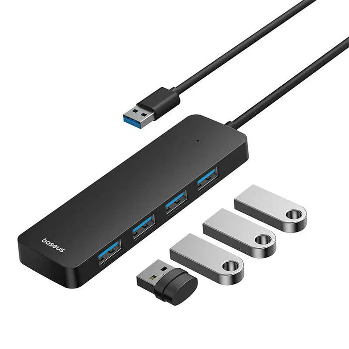 Хъб Baseus UltraJoy Series Lite 15cm USB към USB3.0 х4 черен
