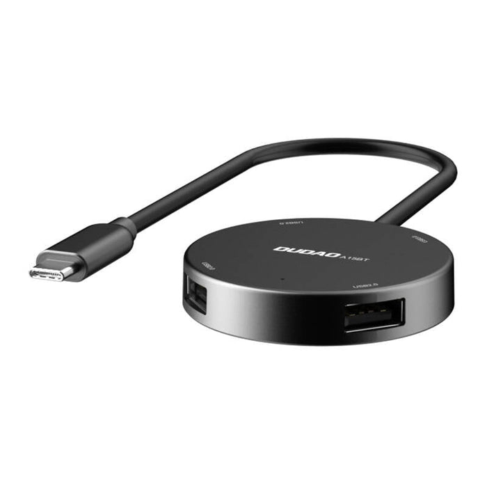 Хъб Dudao A15B 4в1 USB 3.0 + 3x USB 2.0 към USB-C сив