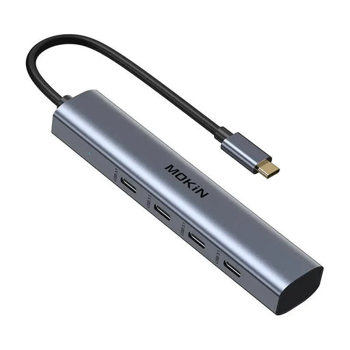 Хъб MOKiN USB-C към 4х USB-C 10Gbps сребрист