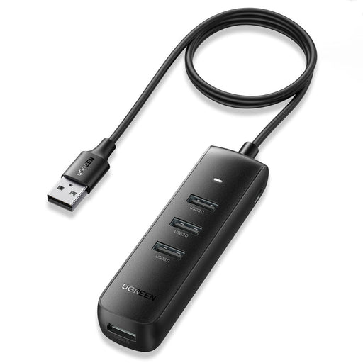 Хъб Ugreen USB Type-A към 4x USB 3.2 Gen 1 черен (CM416