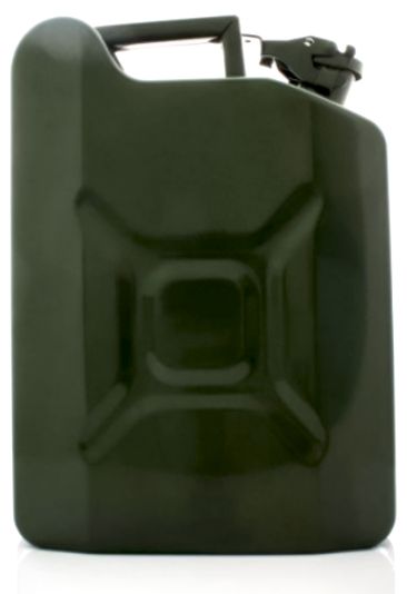 Метална туба за гориво HBM - 10 l, зелена