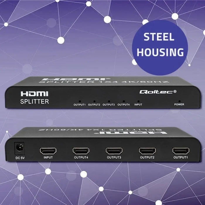 HDMI суич Qoltec 51799 Черен