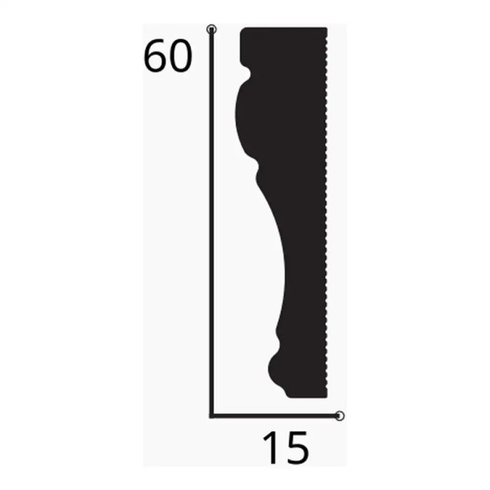 HDPS КОРНИЗ NOLINA AB-6050 6X1.5X200 CM